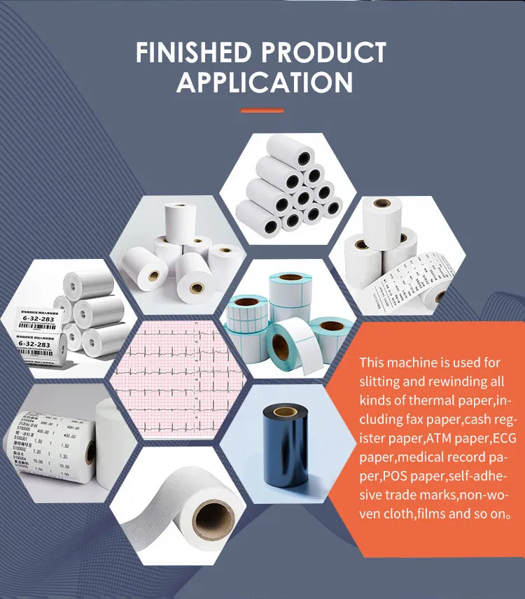 thermal paper roll applications ATM POS ECG cash register receipt