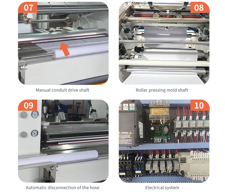 thermal paper slitter structure manual conduit shaft roller pressing automatic hose disconnection electrical system